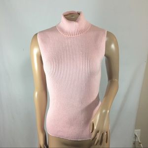 Chico’s Blush Pink Sleeveless Turtle Neck